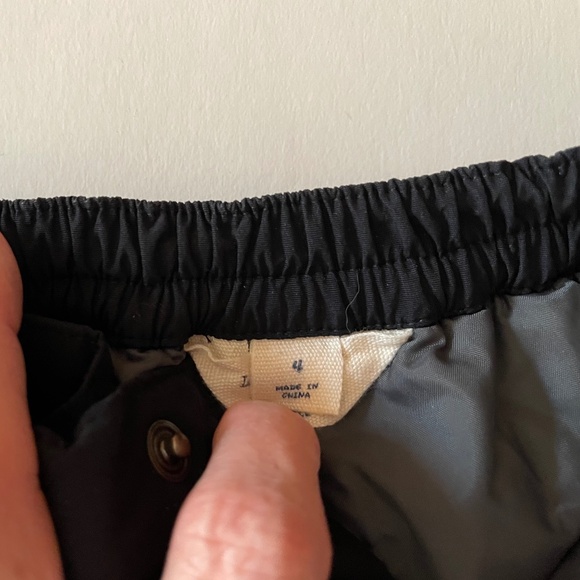 Lands End Squall Black Ski Snow Pants Sz 4 Unisex - Picture 8 of 16